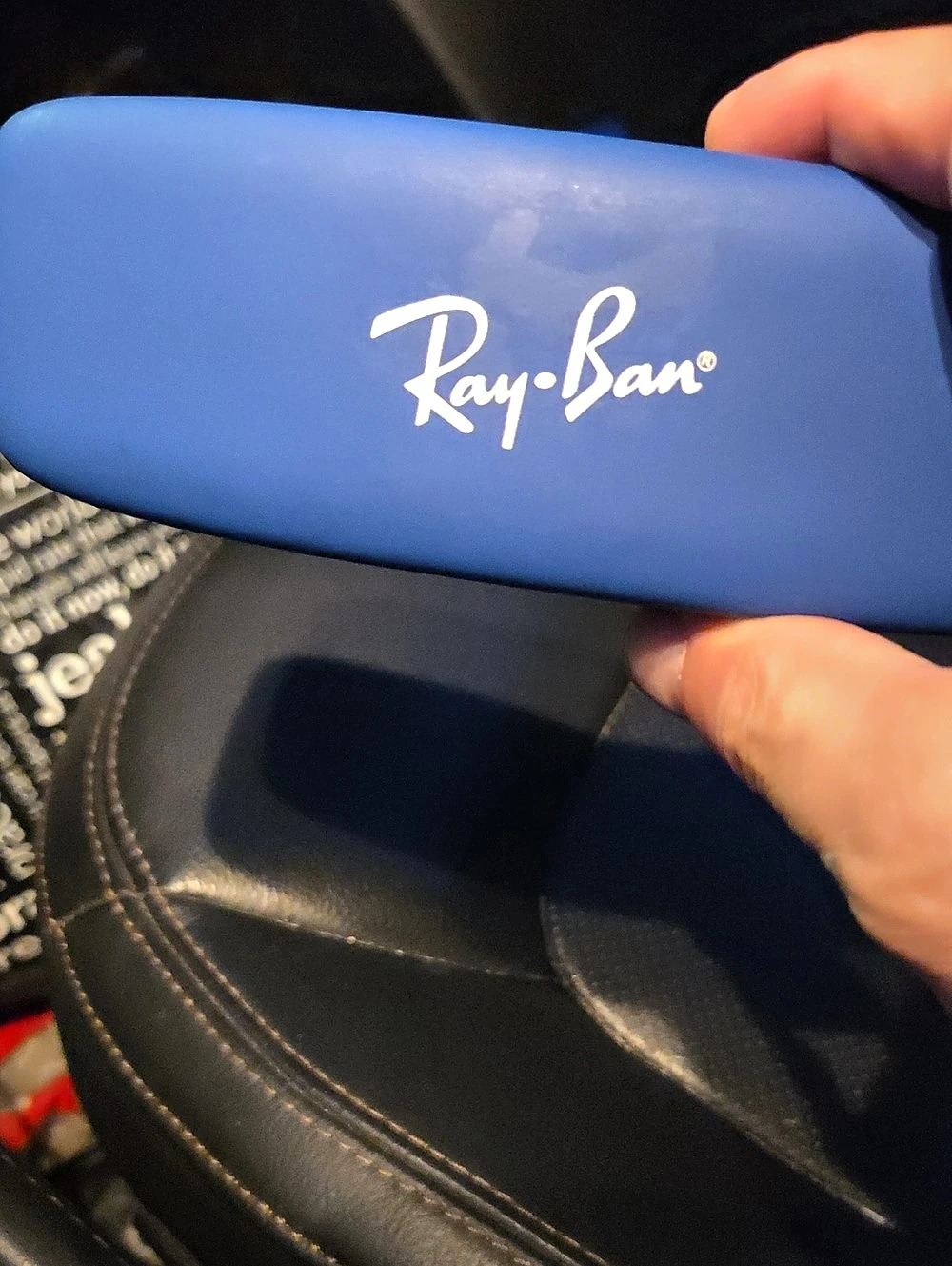 Ray-Ban Hard Shell Clamshell Glasses Case Blue & Red